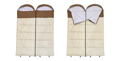 Wholesale Lightweight Waterproof Envelop Sleeping Bag - 2 in 1 Double Sleeping Bag