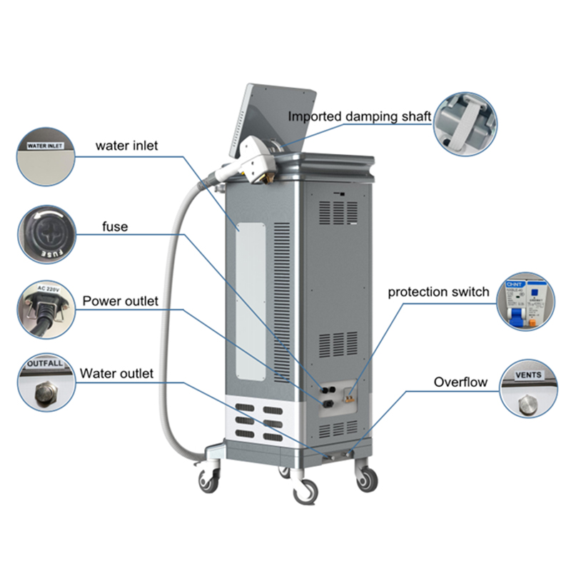 NEW High End 808nm Diode Laser 755 808 1064 Hair Removal 755+ 808+1064nm Diode Laser Machine