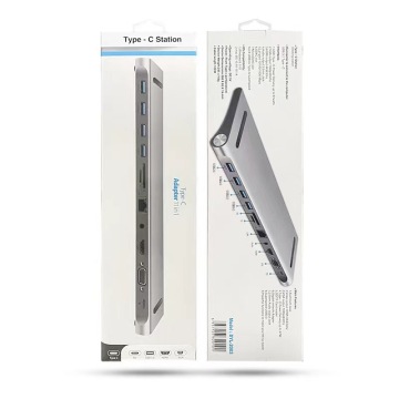 Bestseller transfrontaliero: docking stazione di tipo 11 in 1 di tipo multi-interfaccia