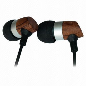 MP3 wooden earphone, in-ear style