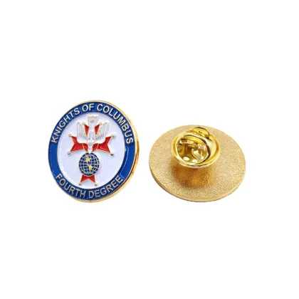 Custom 4th Degree Masonic Knight of Columbus Lapel Pin