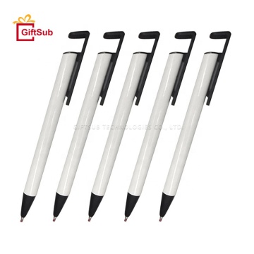 Customizable Heat Transfer Blank Clip Pen with Sublimation Blanks, Black Ink Ballpoint Pens - Perfect for DIY Office and School Stationery Supplies