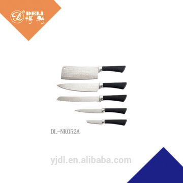 6 pieces soft handle etching patter japanese chef knife