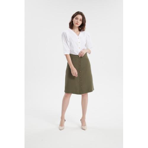 White Chef shirt Short Sleeve Uniform Skirt