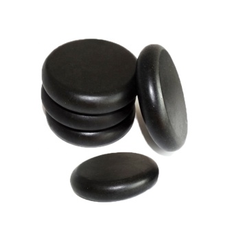 Bamboo Gift Box Custom Black Natural Hot Stone Massage Set for Spa Body Relax