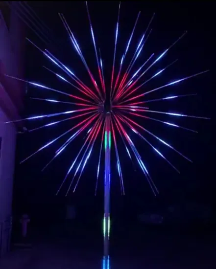 3D Outdoor LED Firework Lights for RGB Dream Color Wedding Christmas Lighting