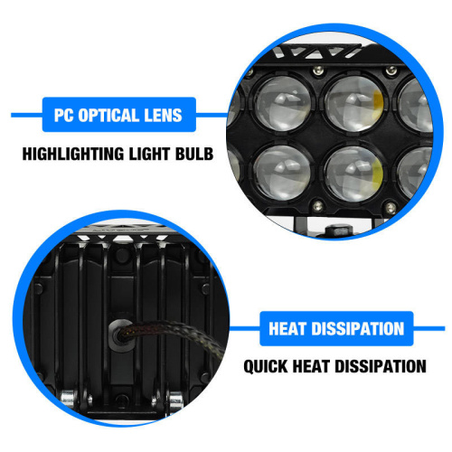 12V-80V LIUHJG 8 Lens Motorcycle Auxiliary Fog Light