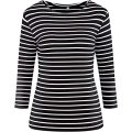 Women's Long Sleeve Striped T-Shirt Tops Slim-Fit Blouses