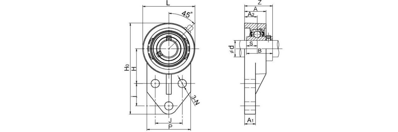 3 Bolt Flange Bearing Units UCFB200 series