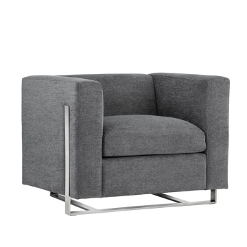 Modern Office Furniture Set with Fabric Upholstery and Stainless Steel Legs