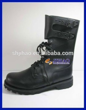 Mens genuine Leather boot Army lace-up high heel knee waterproof durable boots