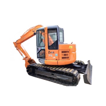 중고 Hitachi ZX75 코어 엔진, 펌프, 모터 및 PLC를 갖춘 7.5 톤 굴삭기