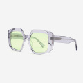 Irregular and Dimensional Acetate Femal Sunglasses