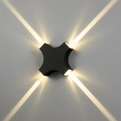 Modern Outdoor Wall Light - Cross Stars IP65 Waterproof LED Garden Lamp