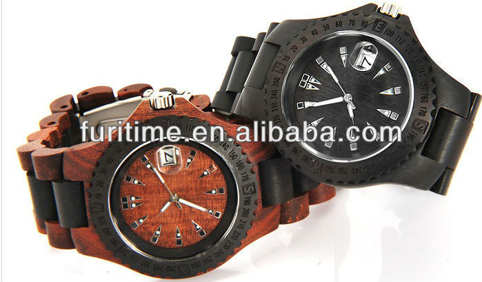 stainless steel wooden watches gift wooden watches OEM Custom Stainless Steel Wood Watch