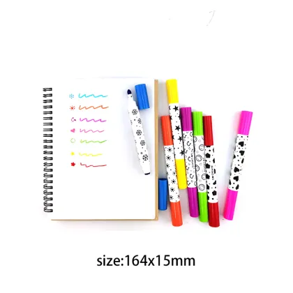 10 Colors Paint Marker Mini WaterColor Pen Set - Watercolor Pen for School OEM Kids Watercolor Pen with Stamp