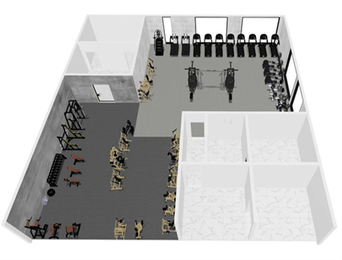 Cambodia High end hotel gym -Lafit fitness 350sqm (4)