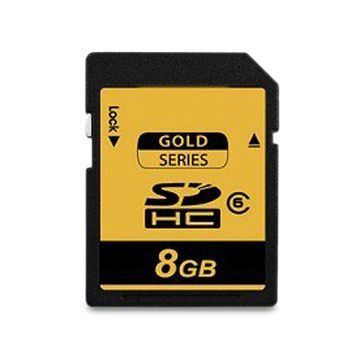 SDHC Card 8GB Class 6 with Black Gold Series and H2TEST Mark