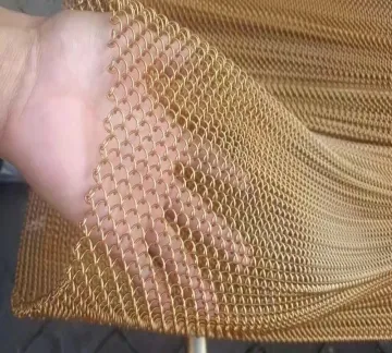 Factory Professional Customization Brass Decorative Crimped Woven Mesh Metal Decorative Mesh
