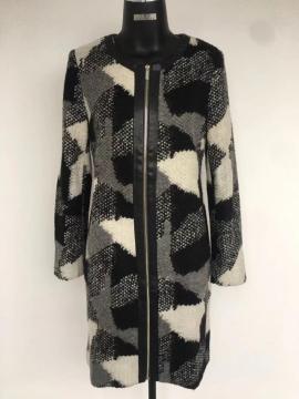 Knitted Winter Jacquard Coat Blazer
