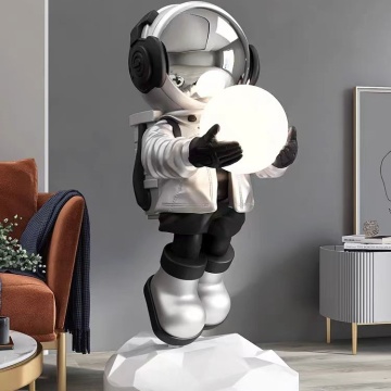 Starry Sky Astronaut Lamp: Large Ornaments for Living Room TV Cabinet Decoration with Bluetooth Speaker