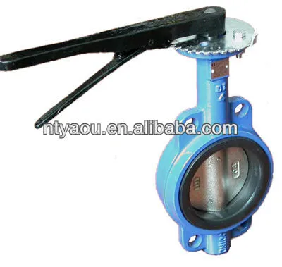 Worm gear wafer butterfly valve butterfly valve