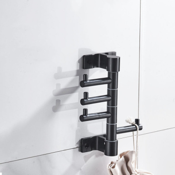Wall Mounted Towel Holder Toilet Rotary Storage Rack Hook Towel Rack Kitchen Bathroom Shelves Aluminum Bathroom Accessories