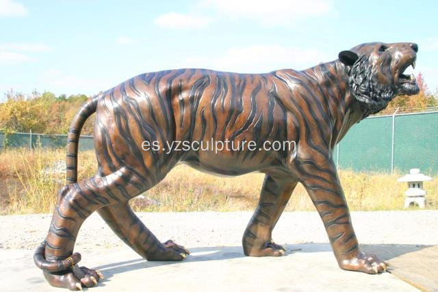 Estatua Animal de tigre de bronce de tamaño de vida