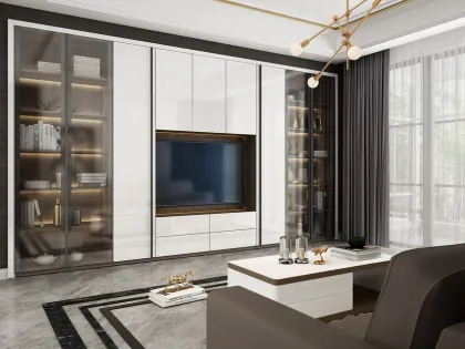 Retro-Chic Boutique Cupboard for Living Room