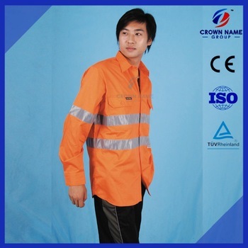 Orange Work Wear with Reflective Stripe