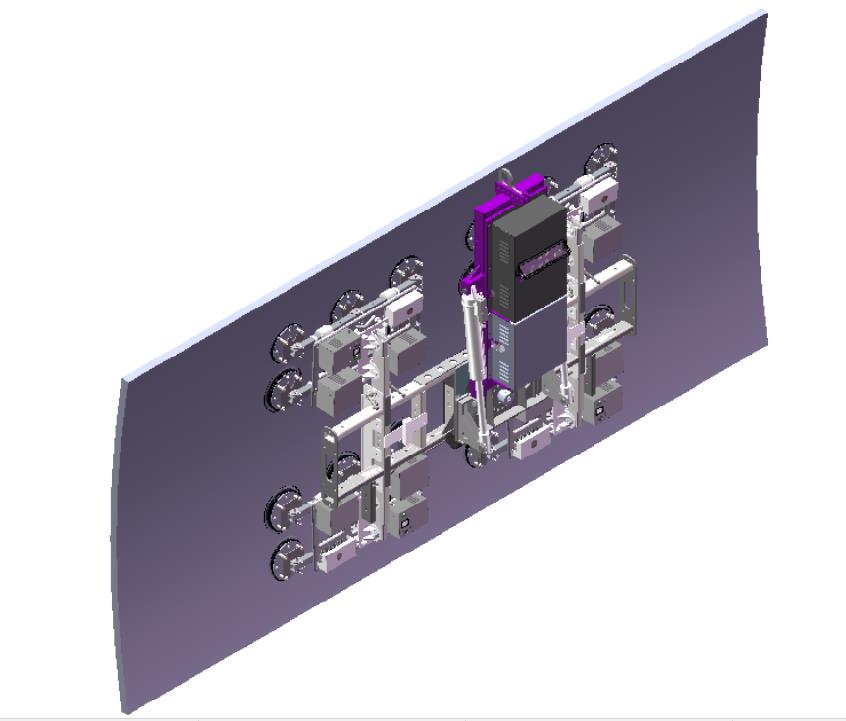 Hydraulic tilt Lifter for Arc-shaped glass