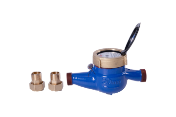 Rotary wing lequid seal water meter