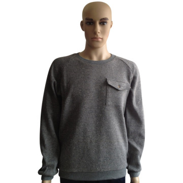 OEM High Quality Men's White Fleece Pullover Sweatshirt