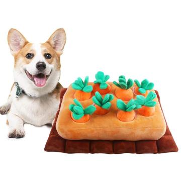 Pull Carrot Stuffed Toy: Interactive Snuffle Mat Plush for Dogs