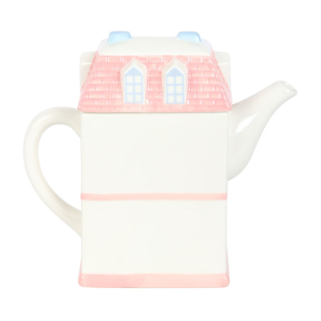 Spring Home Decor: Charming Pastel Colors House-shaped Ceramic Teapot