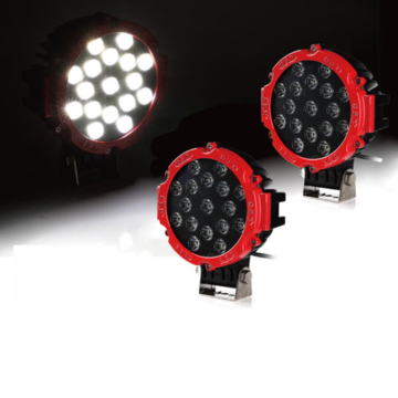 Red 51w 7" cree led work spot beam fog offroad light for jeep truck