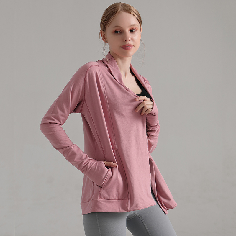 Custom Ladies Essential Yoga Track Jacket High Quality