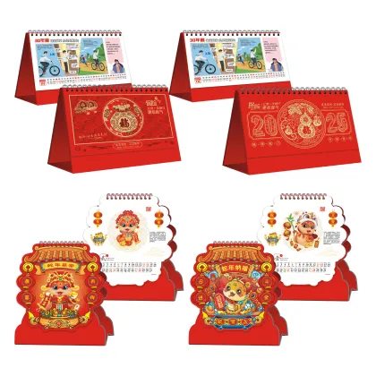 Enhanced 2025 Desk Calendar Planner with Sticky Notes