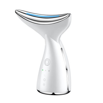 Fish Tail Photon Therapy Beauty Device with EMS Microcurrent for Neck and Face Lifting