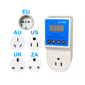 Auto Recovery Surge Protector with Delay Adjustment and Digital Display for Fridge Guard (230-270V)