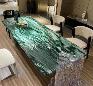Huaxu Factory Direct Norwegian Green Quartzite Slabs สำหรับการใช้บ้านและเชิงพาณิชย์
