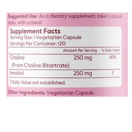 Custom OEM Choline Inositol Supplement Capsules Boost Fat Metabolism & Cognitive Function
