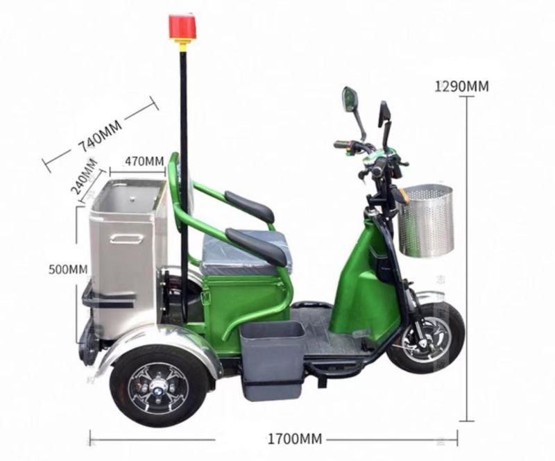 Small garbage collection and transportation tricycle