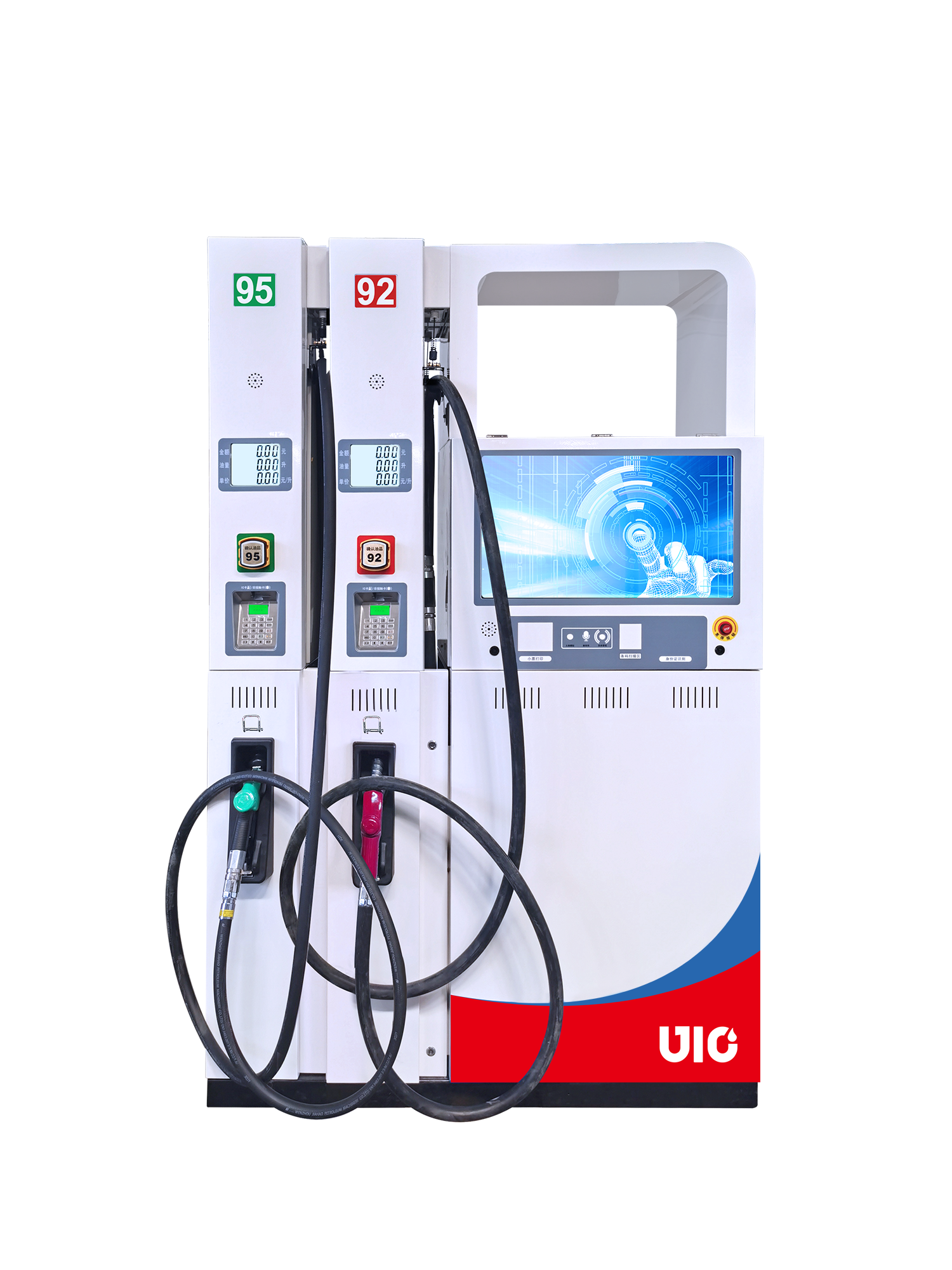 Four-Hose Dual-Product Fuel Dispenser Cabinet Machine