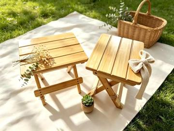 Home and outdoor dual-purpose bamboo cool stool