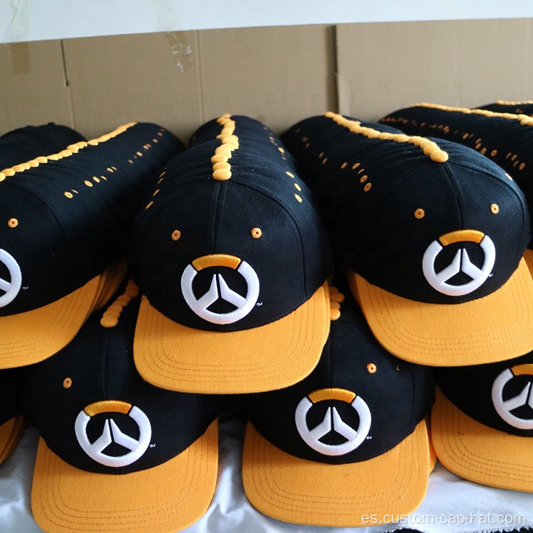 Tapa de snapback de bordado personalizado de alta calidad