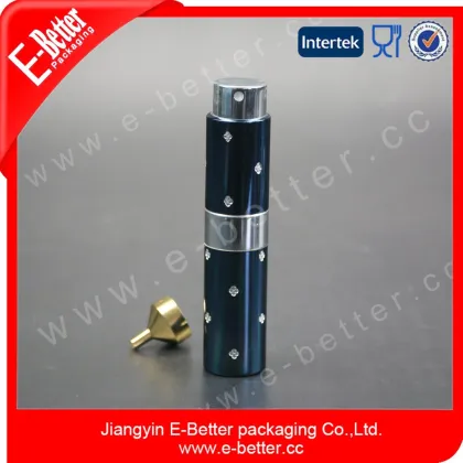 twist up silver perfume bottle