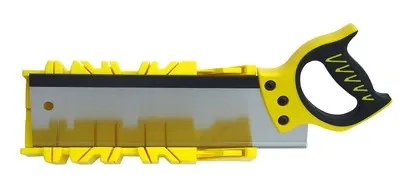 Miter Box with Saw Reinforced Steel Back Saw for Accurate Cutting