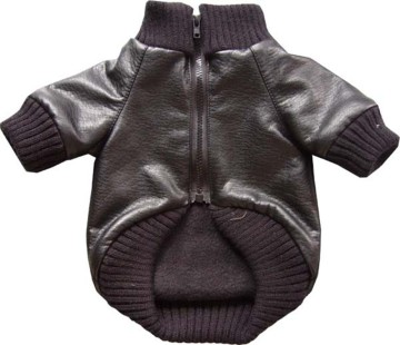 High quality china main factory Luxury PU leather dog clothes
