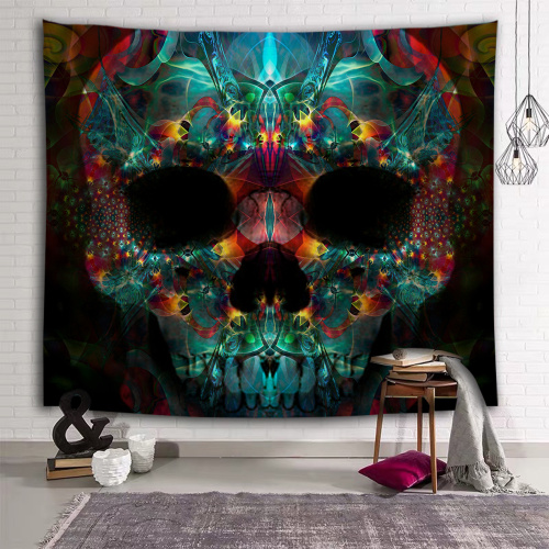 Skull Tapestry Spooky Skeleton Wall Hanging Mandala Hippie Tapestry for Livingroom Bedroom Home Dorm Decor